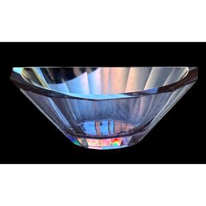 Vintage Rare Purple CESKA Bohemian Czechoslovakia Crystal Oval Bowl 10" L x 7" W